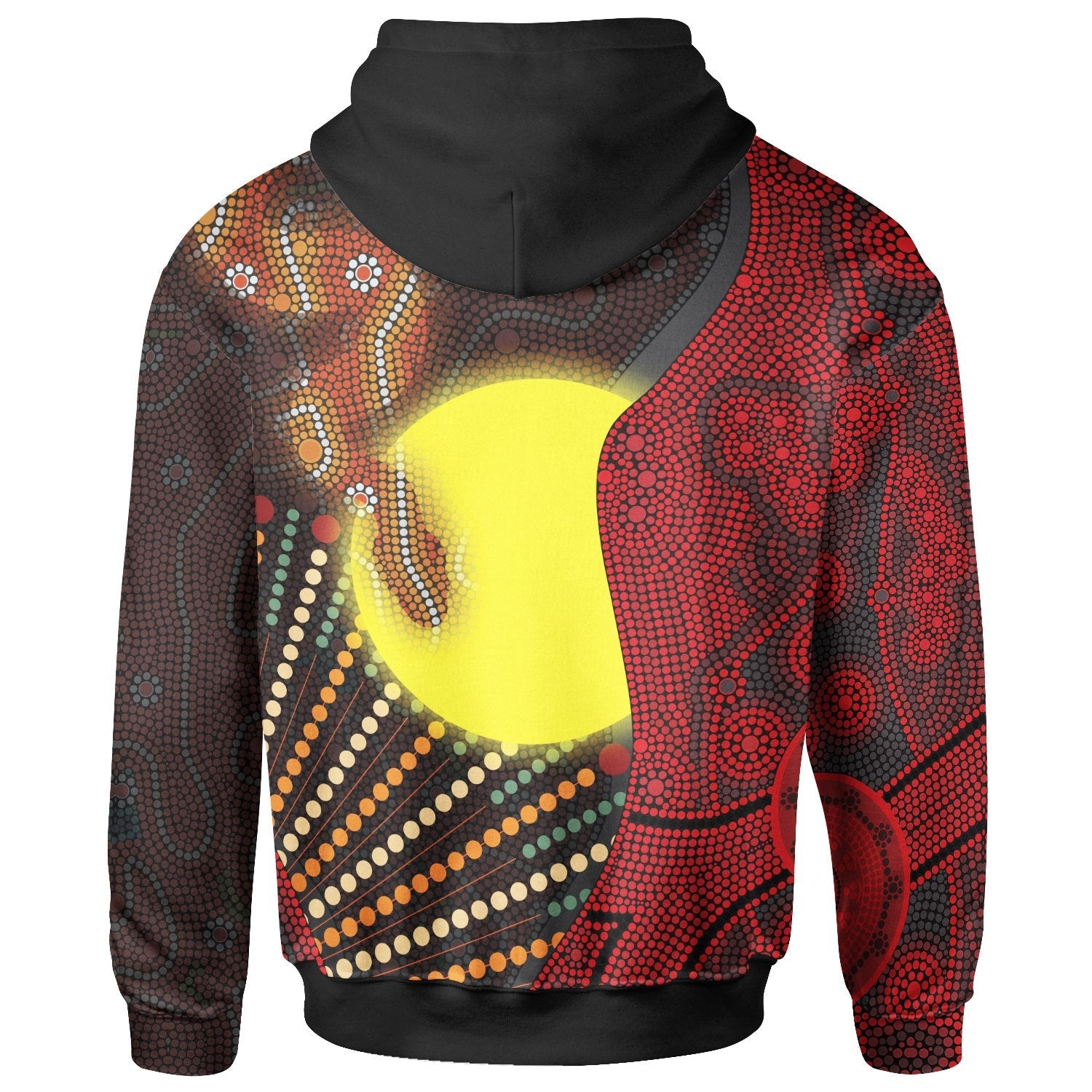 aboriginal-kid-hoodie-indigenous-snake-sun-dot-painting