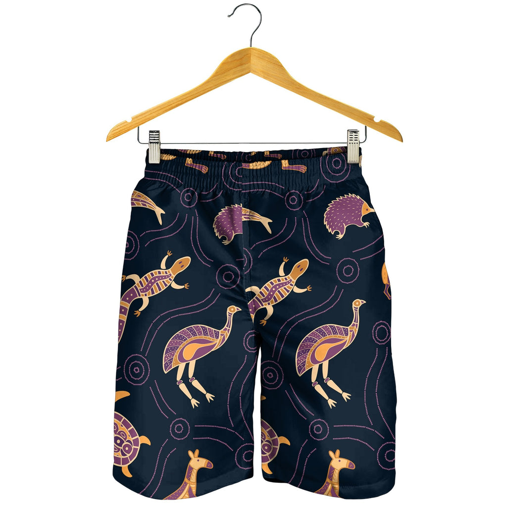 mens-shorts-indigenous-animals-patterns