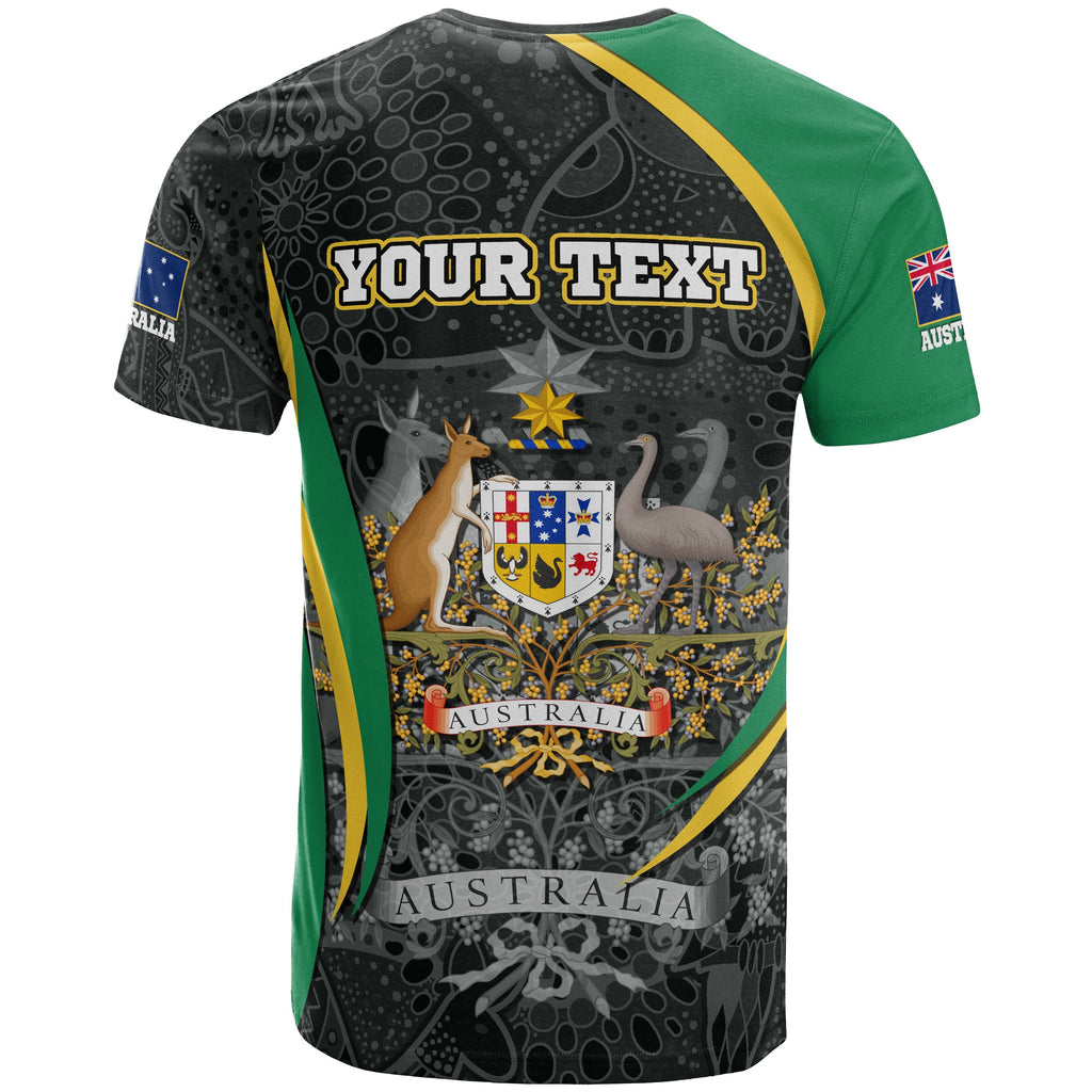custom-text-t-shirt-australian-coat-of-arms-aussie-spirit-green