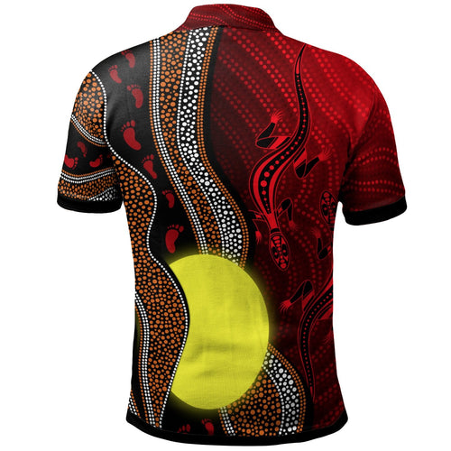 aboriginal-polo-shirt-aboriginal-flag-lizard-dot-painting-style-for-kids