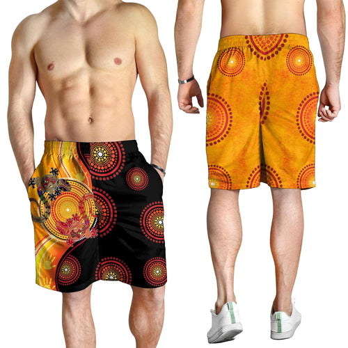 aboriginal-mens-shorts-couple-aboriginal-lizards