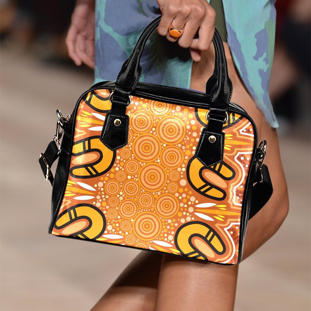 Aboriginal Shoulder Handbag - Indigenous Art Patterns Ver03 - Vibe Hoodie