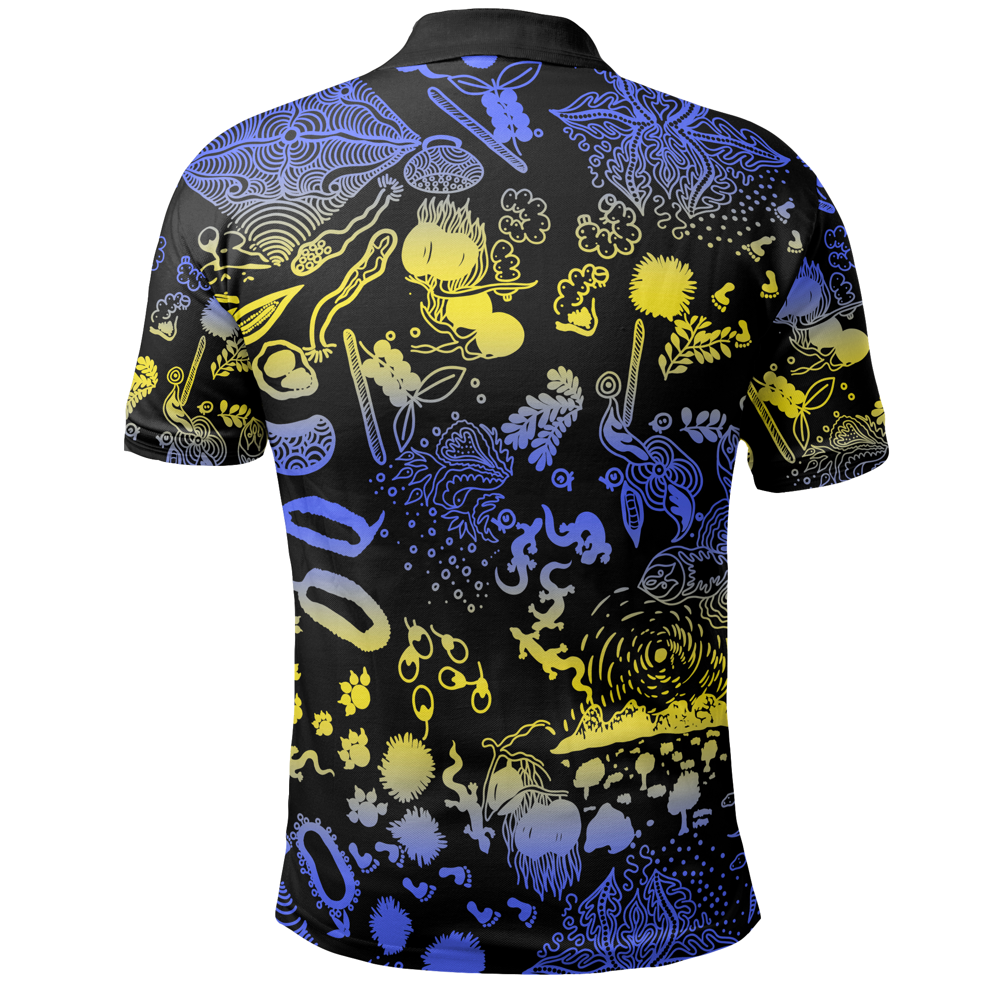 polo-shirt-australian-aboriginal-golden-wattle-unisex