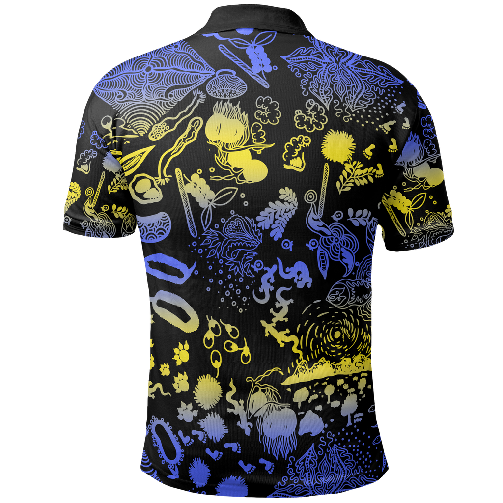 polo-shirt-australian-aboriginal-golden-wattle-unisex