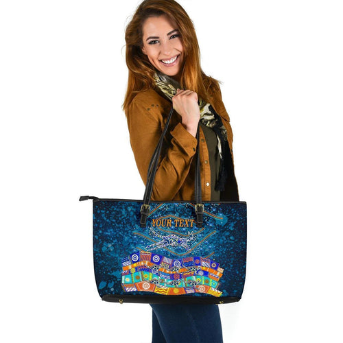 custom-text-large-leather-totes-kangaroo-dreaming