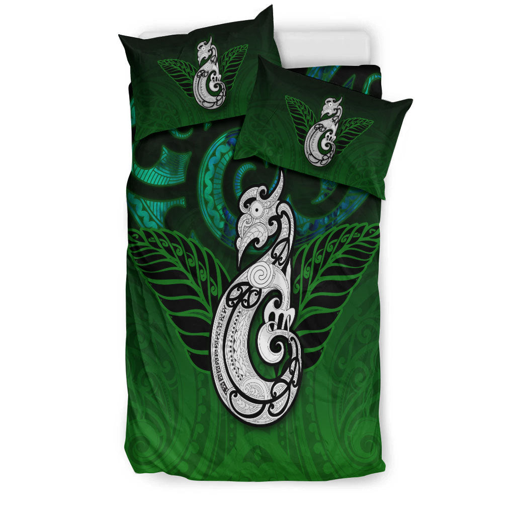 new-zealand-maori-bedding-set-paua-shell-green