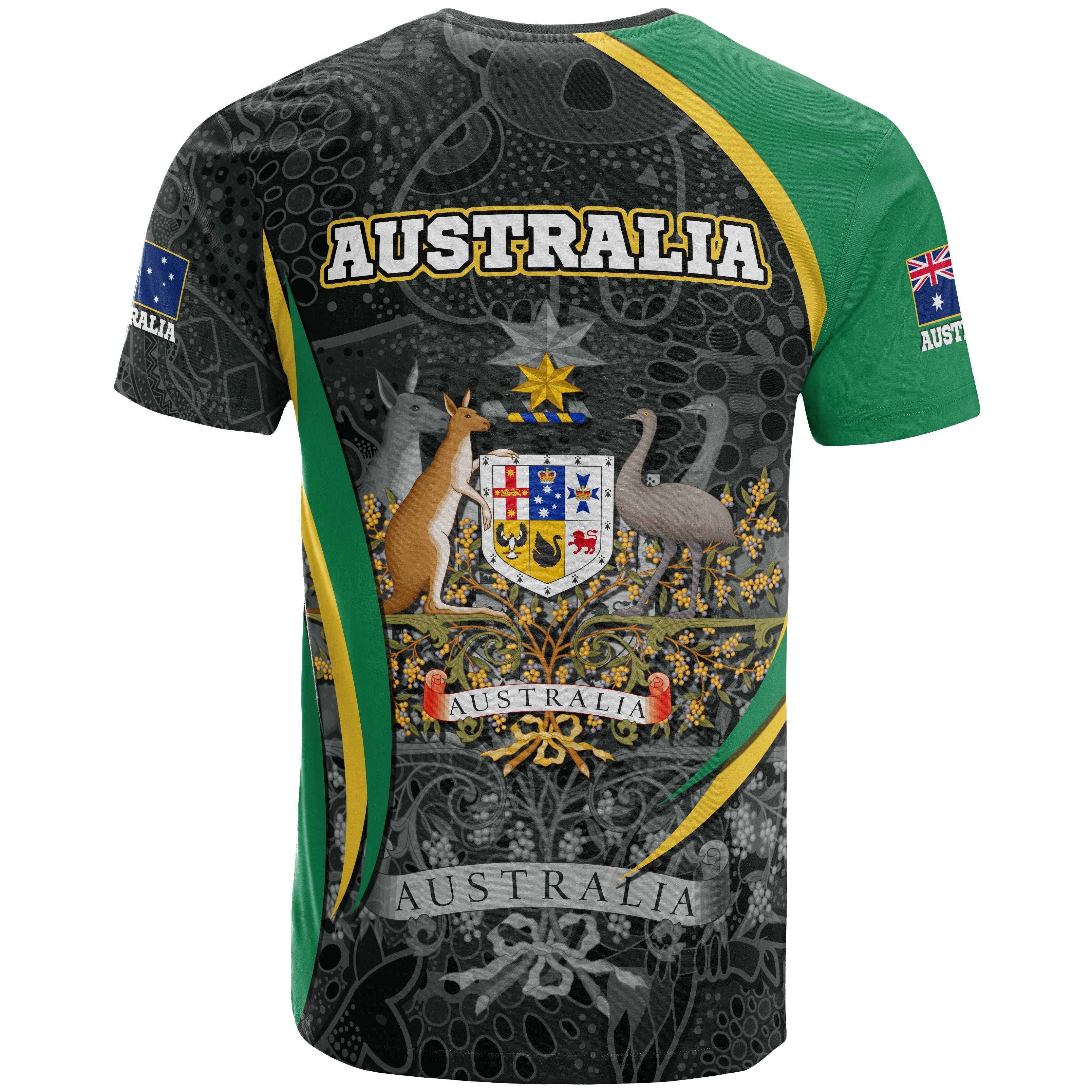 aboriginal-t-shirt-australian-coat-of-arms-aussie-spirit-green