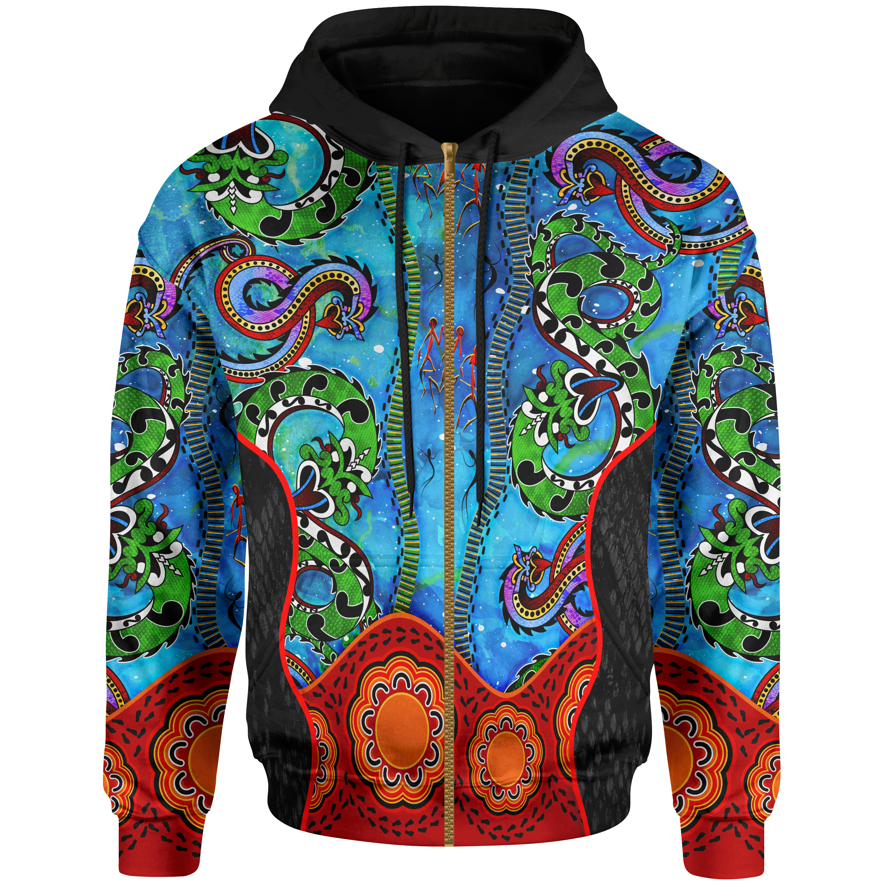 aboriginal-zip-up-hoodie-aussie-indigenous-patterns-blue