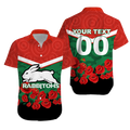 (Custom Personalised) Rabbitohs Anzac Day Hawaiian Shirt - Indigenous Art