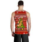 Australia Christmas Kangaroo Aboriginal Pattern Men Tank Top - LT2