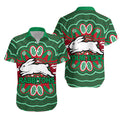 (Custom Personalised) Rabbitohs Hawaiian Shirt - Aboriginal Dot Painting