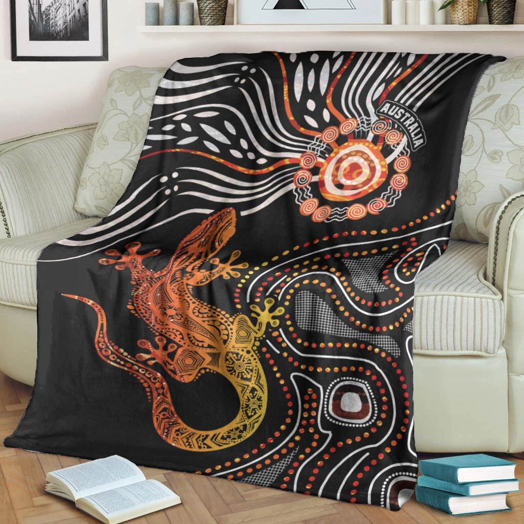 aboriginal-premium-blanket-lizard-sunshine