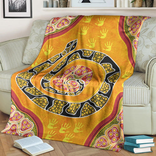 blanket-aboriginal-unique-style-snake-orange-color-2021