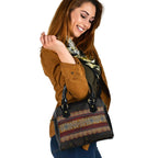 Shoulder Handbag -  Aboriginal Dot Panting Art Horizontal Lines - Vibe Hoodie