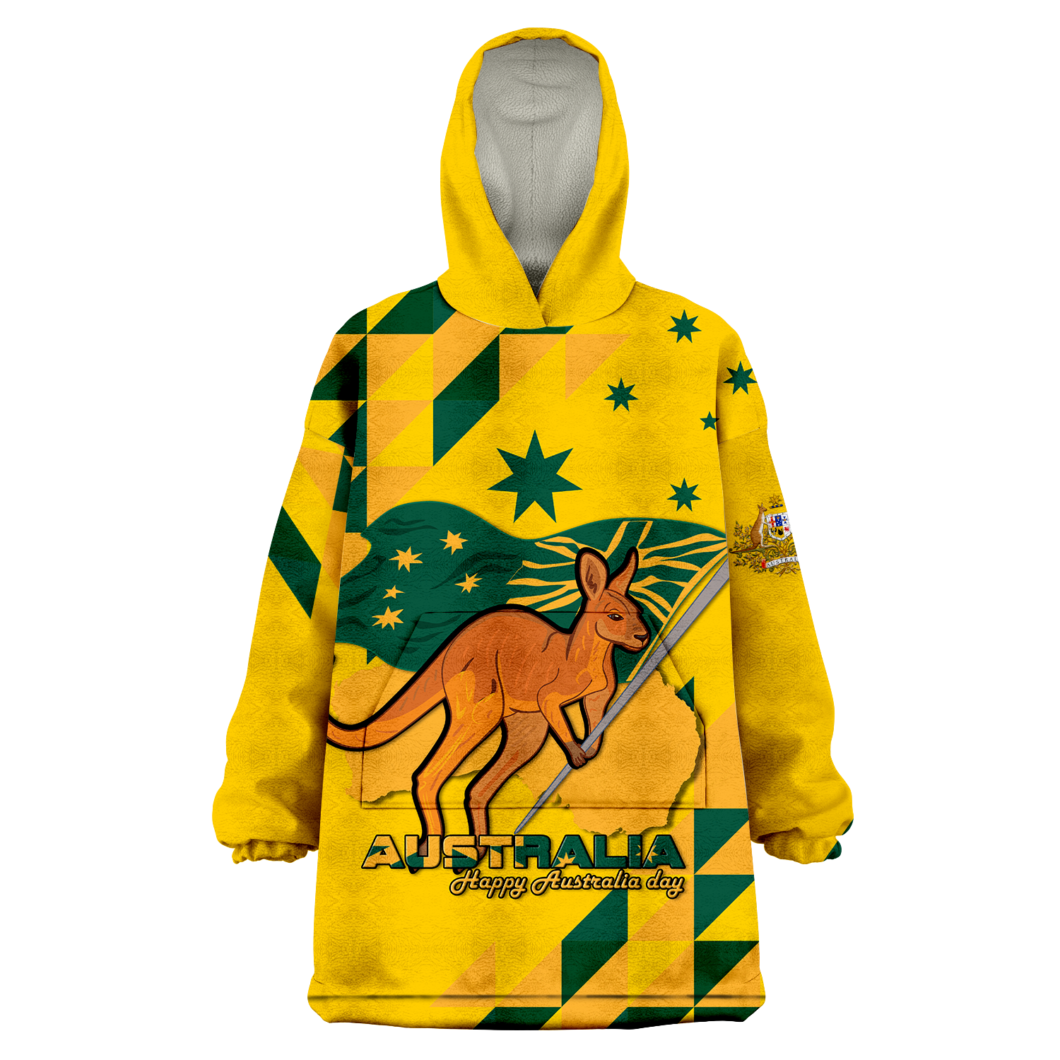 Australia Day Proud To Be Aussie Wearable Blanket Hoodie - LT12