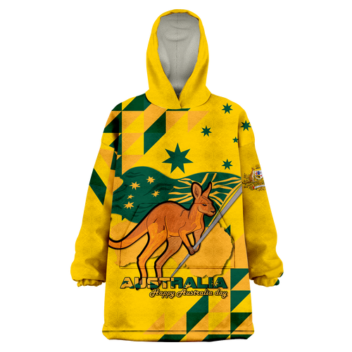 Australia Day Proud To Be Aussie Wearable Blanket Hoodie - LT12