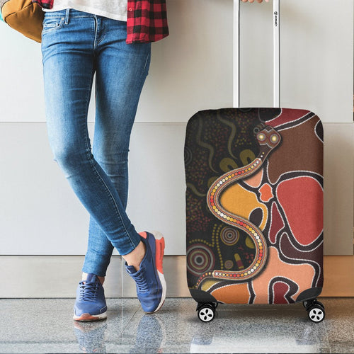 luggage-cover-aboriginal-snake-with-dot-painting