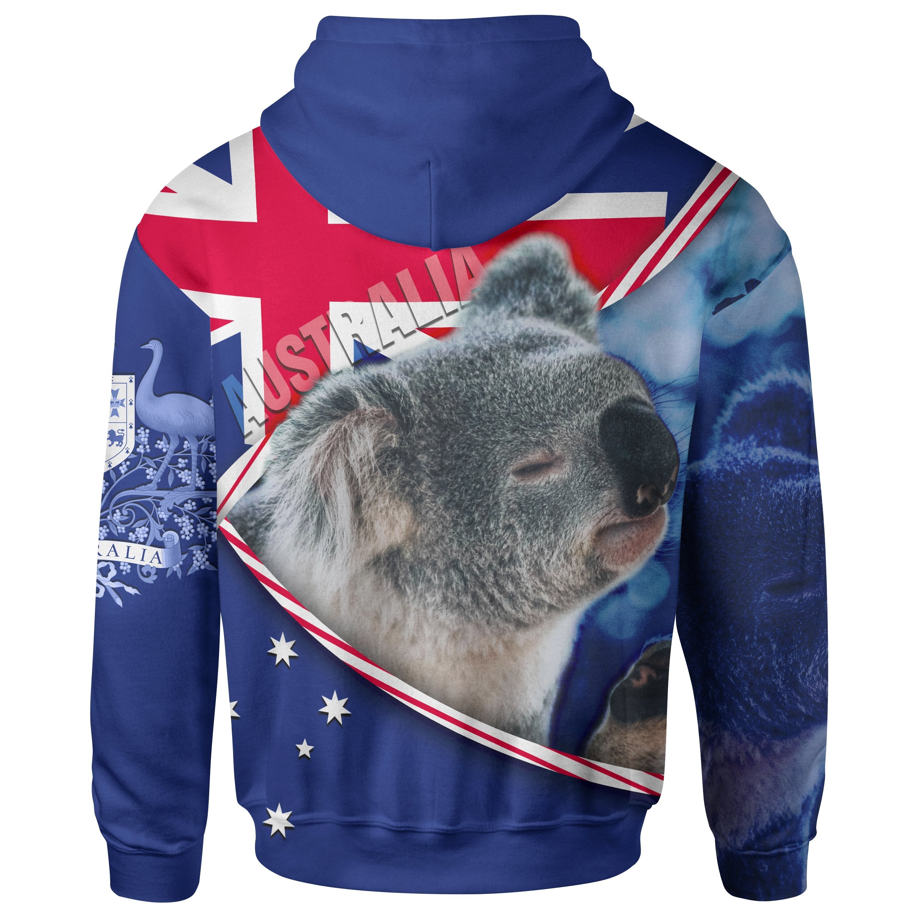 hoodie-australia-flag-and-coat-of-arms-hoodie-koala-3d