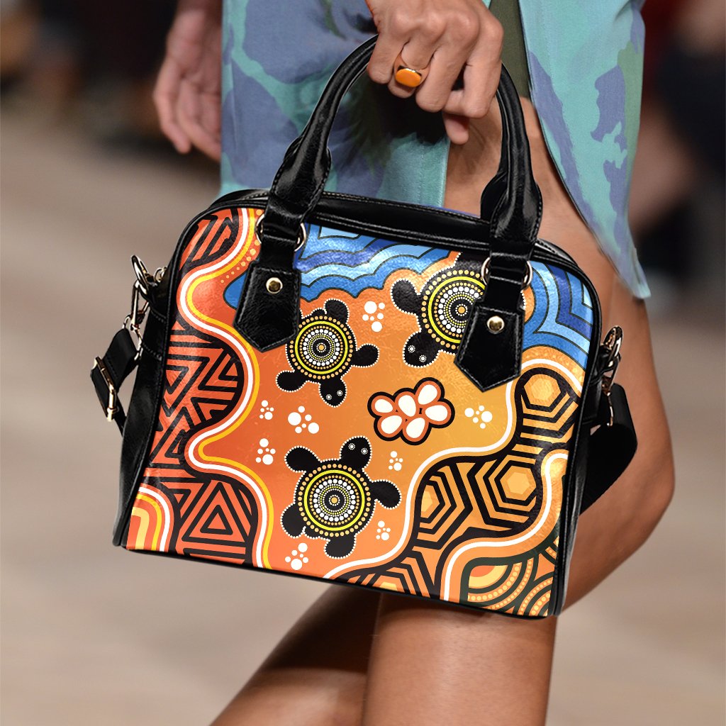Aboriginal Shoulder Handbag - Indigenous Art Patterns Ver04 - Vibe Hoodie