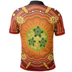 aboriginal-polo-shirts-turtle-circle-dot-painting-art