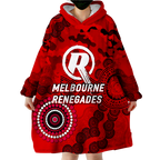 Melbourne Renegades ANZAC Day Aboriginal Wearable Blanket Hoodie - LT12