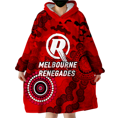 Melbourne Renegades ANZAC Day Aboriginal Wearable Blanket Hoodie - LT12