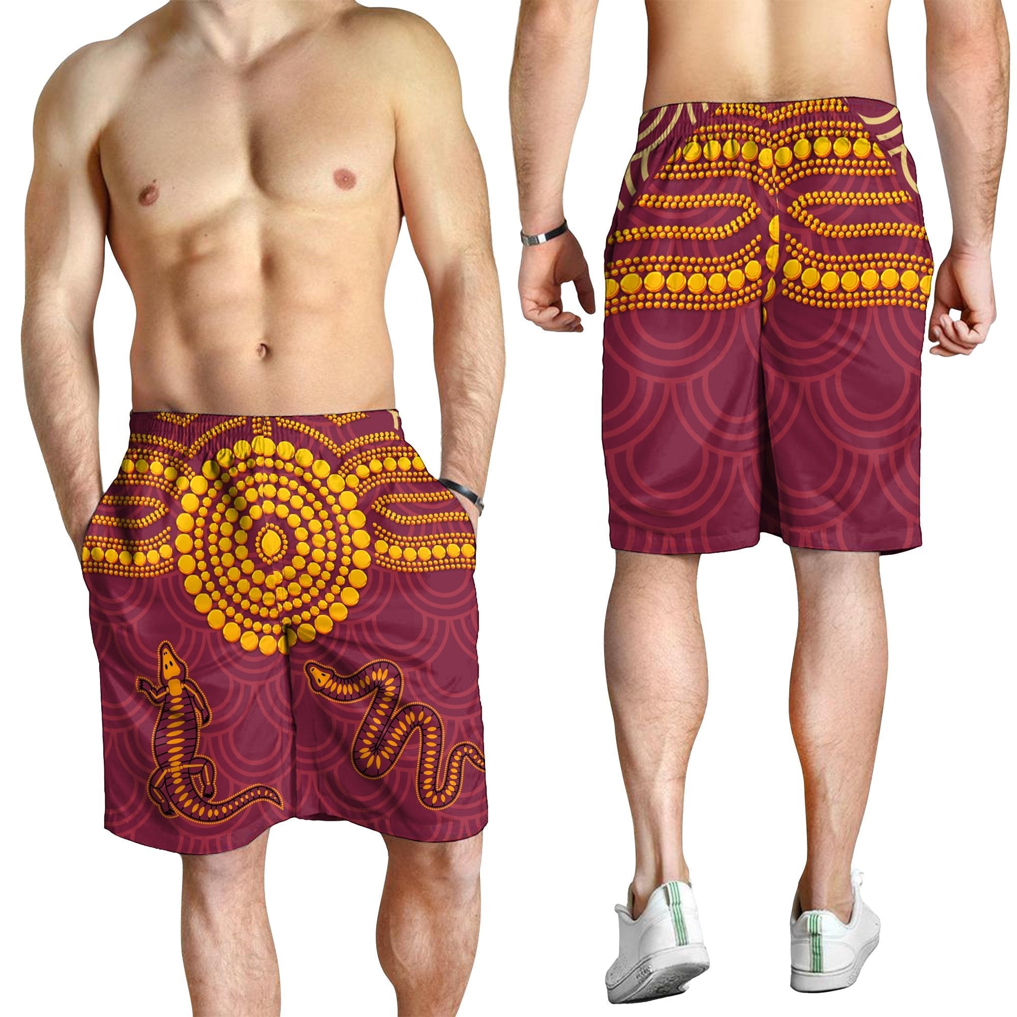 aboriginal-mens-short-aboriginal-snake-and-alligator