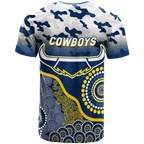 Cowboys Rugby ANZAC Day Camouflage Indigenous Art T-Shirt - LT12