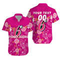 (Custom Personalised)Sydney Sixers Aboriginal Art Cricket 2022 Hawaiian Shirt - LT12