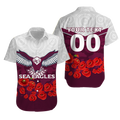 (Custom Personalised) Sea Eagles Anzac Day Indigenous Art Hawaiian Shirt