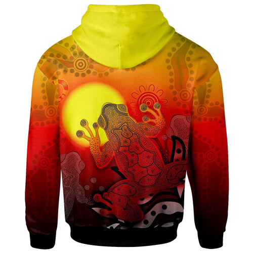 aboriginal-hoodie-indigenous-frog-red