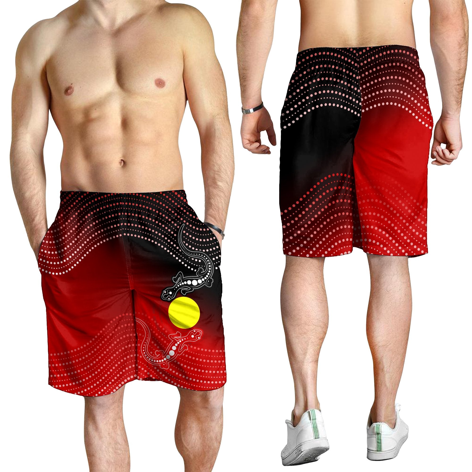 aboriginal-mens-shorts-two-indigenous-lizard