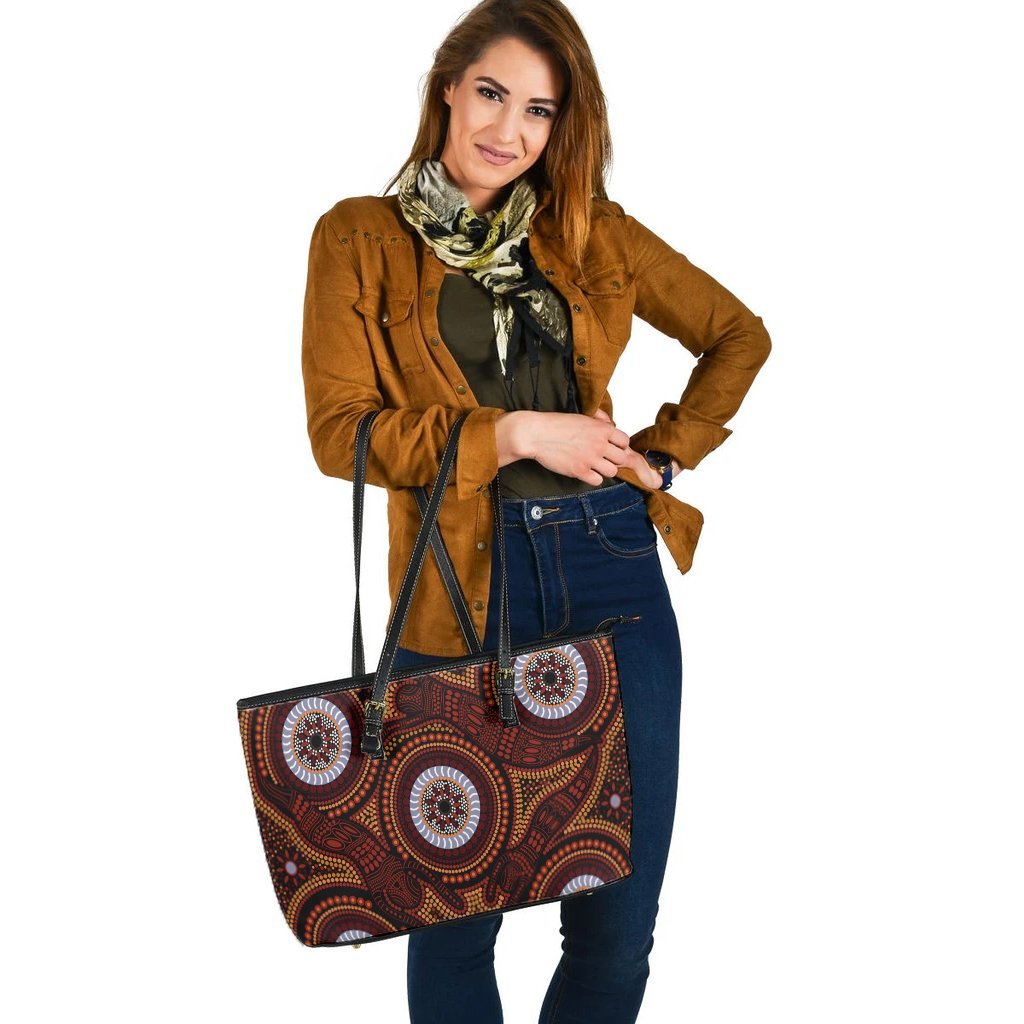 aboriginal-leather-tote-bag-aboriginal-human-dot-painting-art