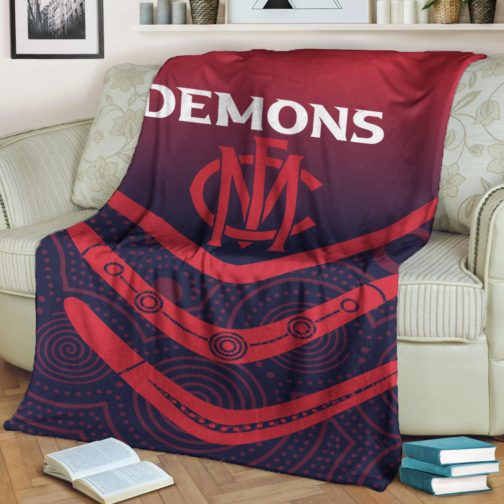 melbourne-demons-blanket-aboriginal-dot-painting