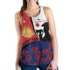Anzac Day Women's Racerback Tank - We will remember Them - Vibe Hoodie