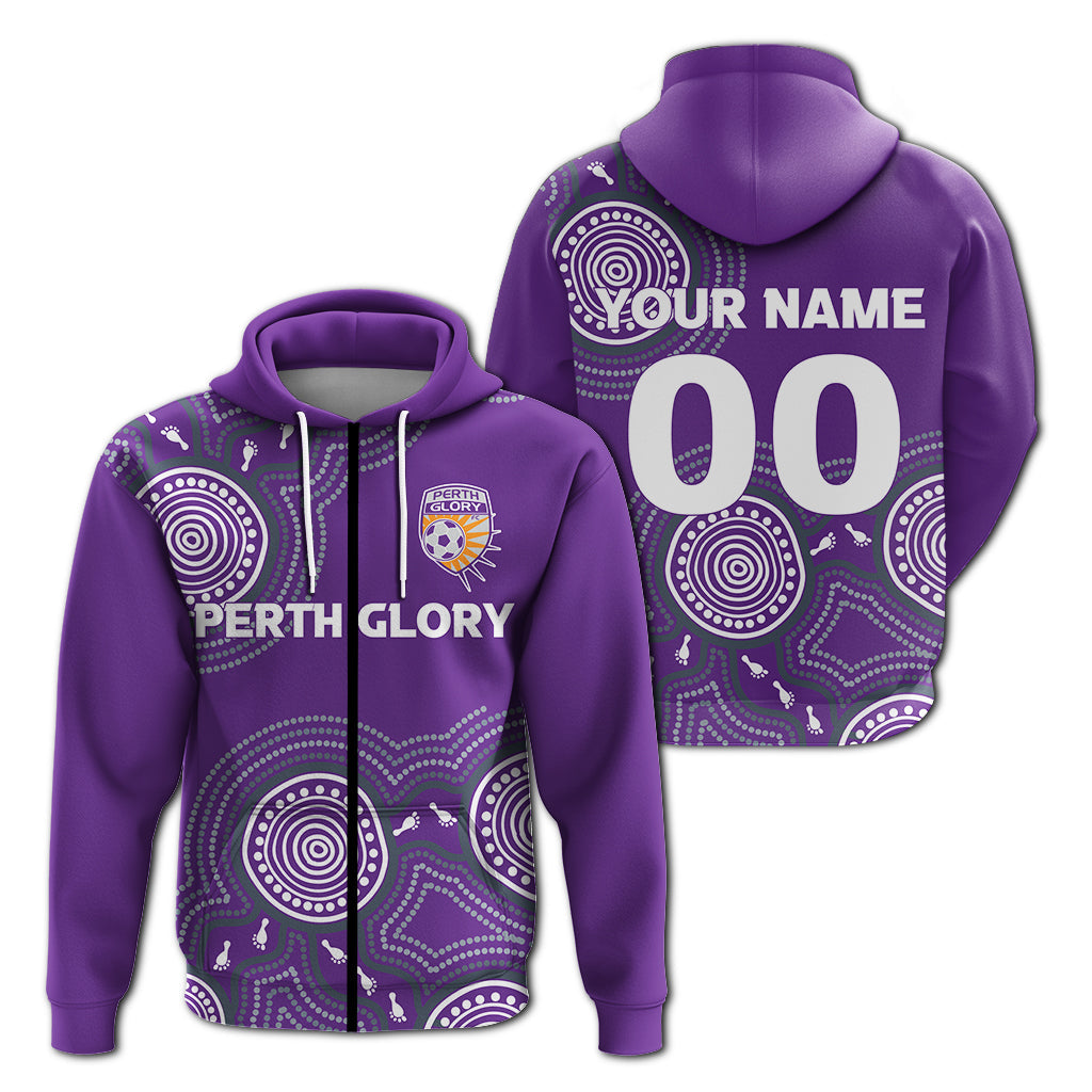 custom-personalised-perth-glory-zip-hoodie-indigenous-dot-painting-art