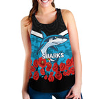 cronulla-sutherland-sharks-anzac-day-indigenous-art-women-tank-top