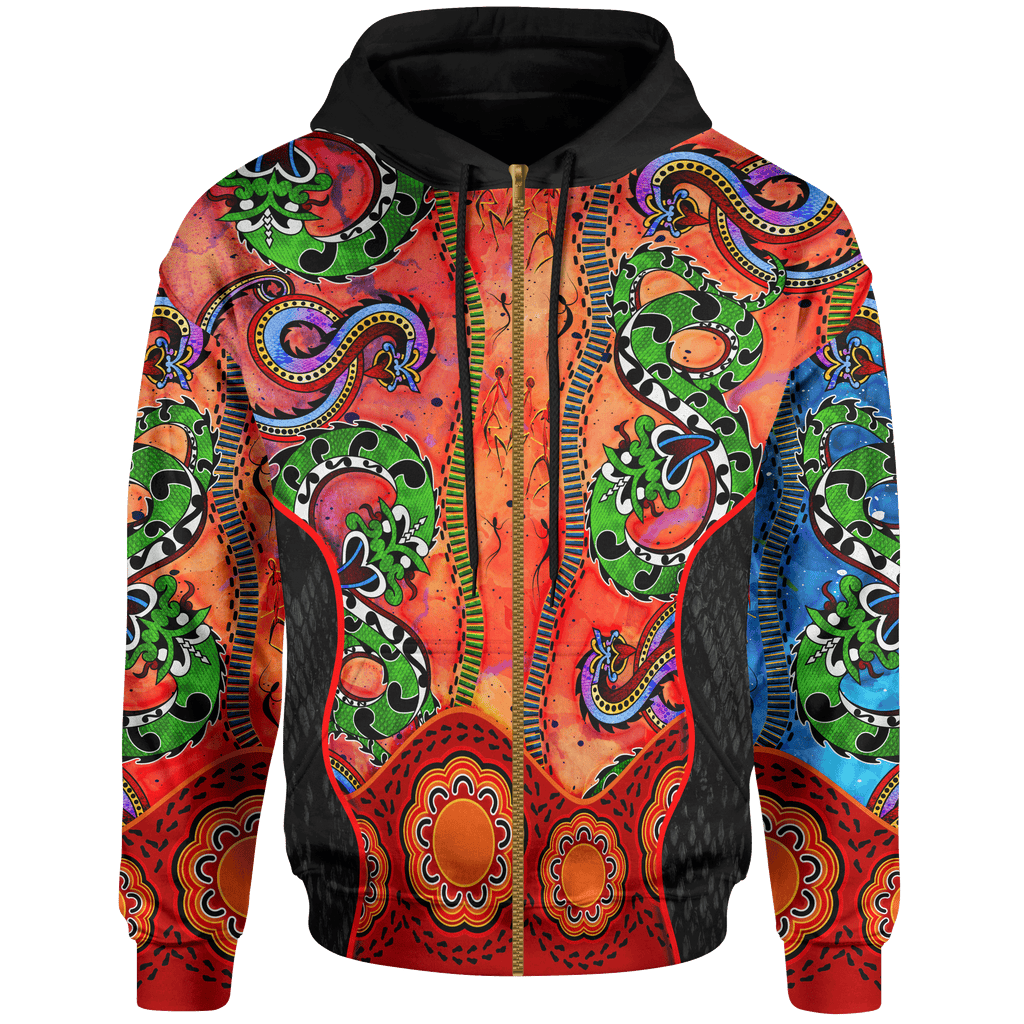 zip-up-hoodie-aussie-indigenous-patterns-orange