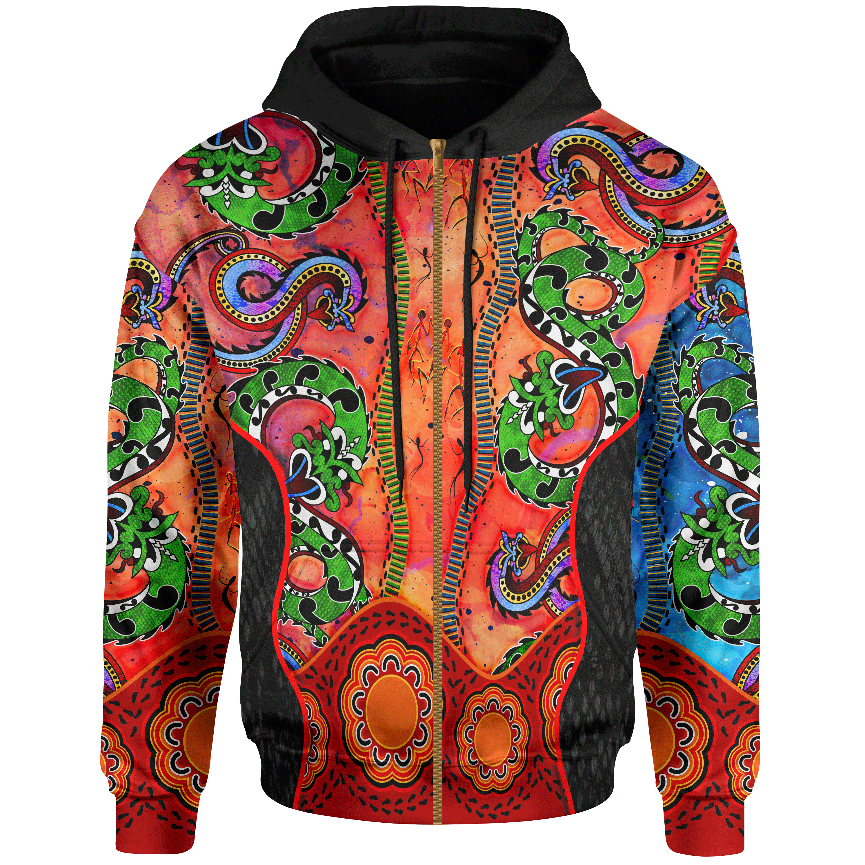 zip-up-hoodie-aussie-indigenous-patterns-orange