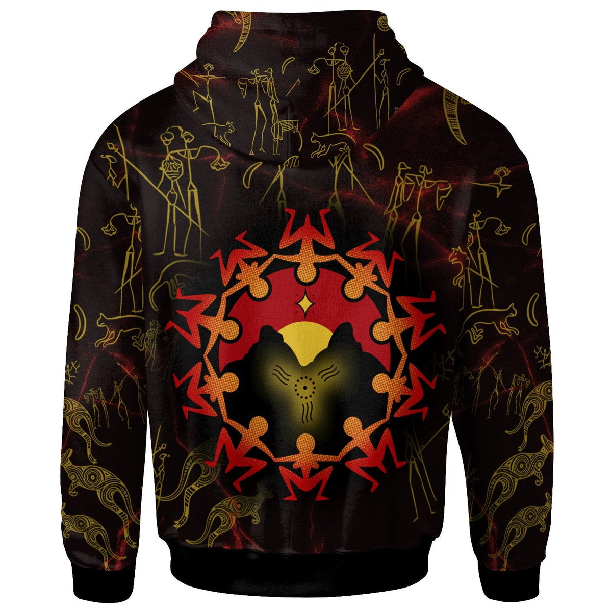 [Custom] Aboriginal Hoodie - Australia Map and Indigenous Flag