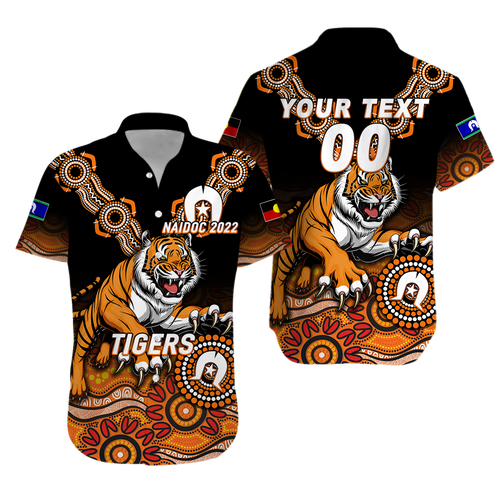 (Custom Personalised) Tigers Rugby NAIDOC 2022 Aboriginal Hawaiian Shirt