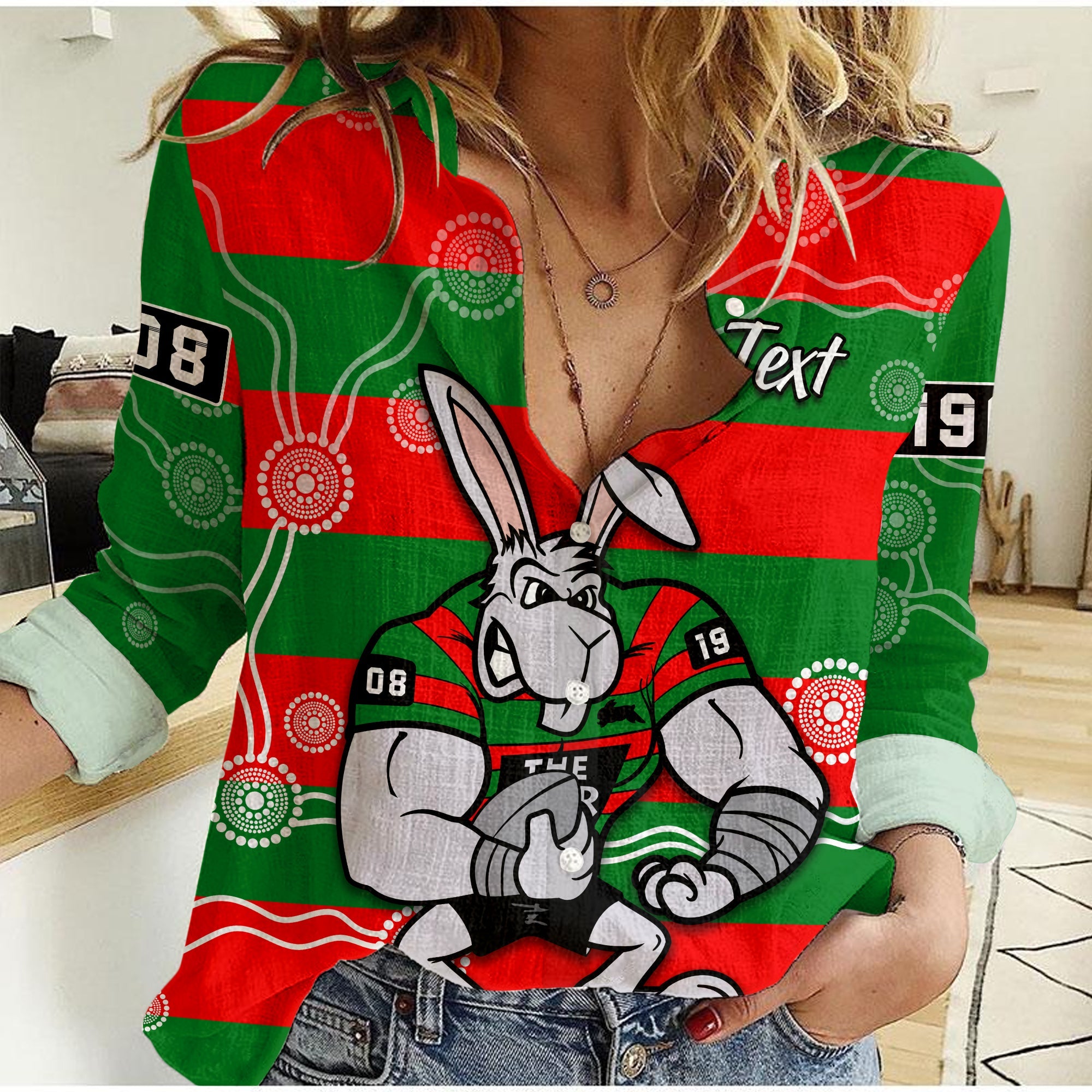 custom-personalised-rabbitohs-women-casual-shirt-south-sydney