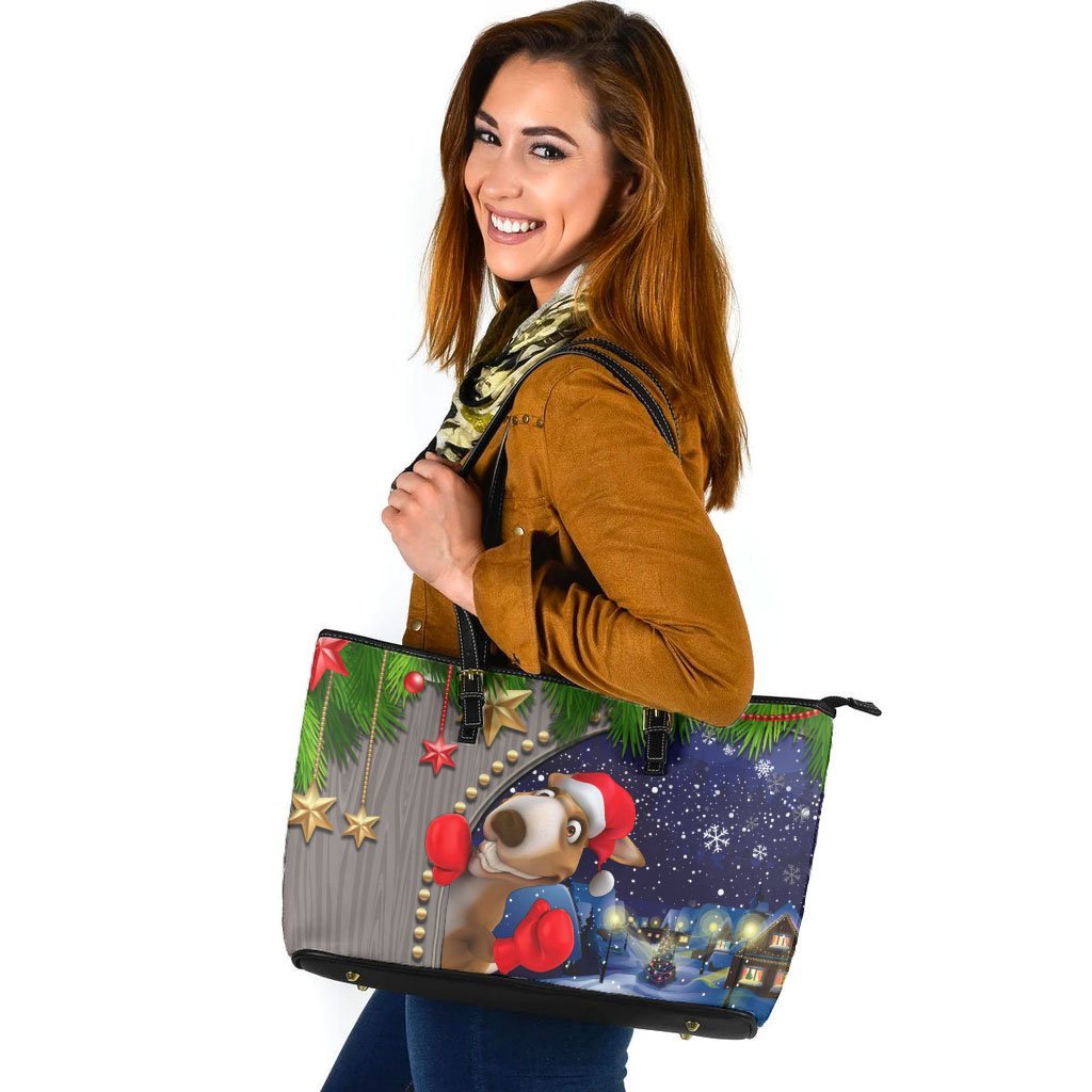 christmas-leather-tote-bag-funny-kangaroo-christmas