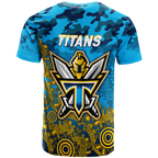 Titans Rugby ANZAC Day Camouflage Indigenous Art T-Shirt - LT12