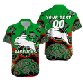(Custom Personalised) Rabbitohs Rugby Aboriginal Art Hawaiian Shirt - LT12