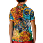 aboriginal-personalised-kid-polo-shirt-turtle-indigenous-art
