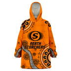 Perth Scorchers Aboriginal Art Cricket 2022 Wearable Blanket Hoodie - LT12