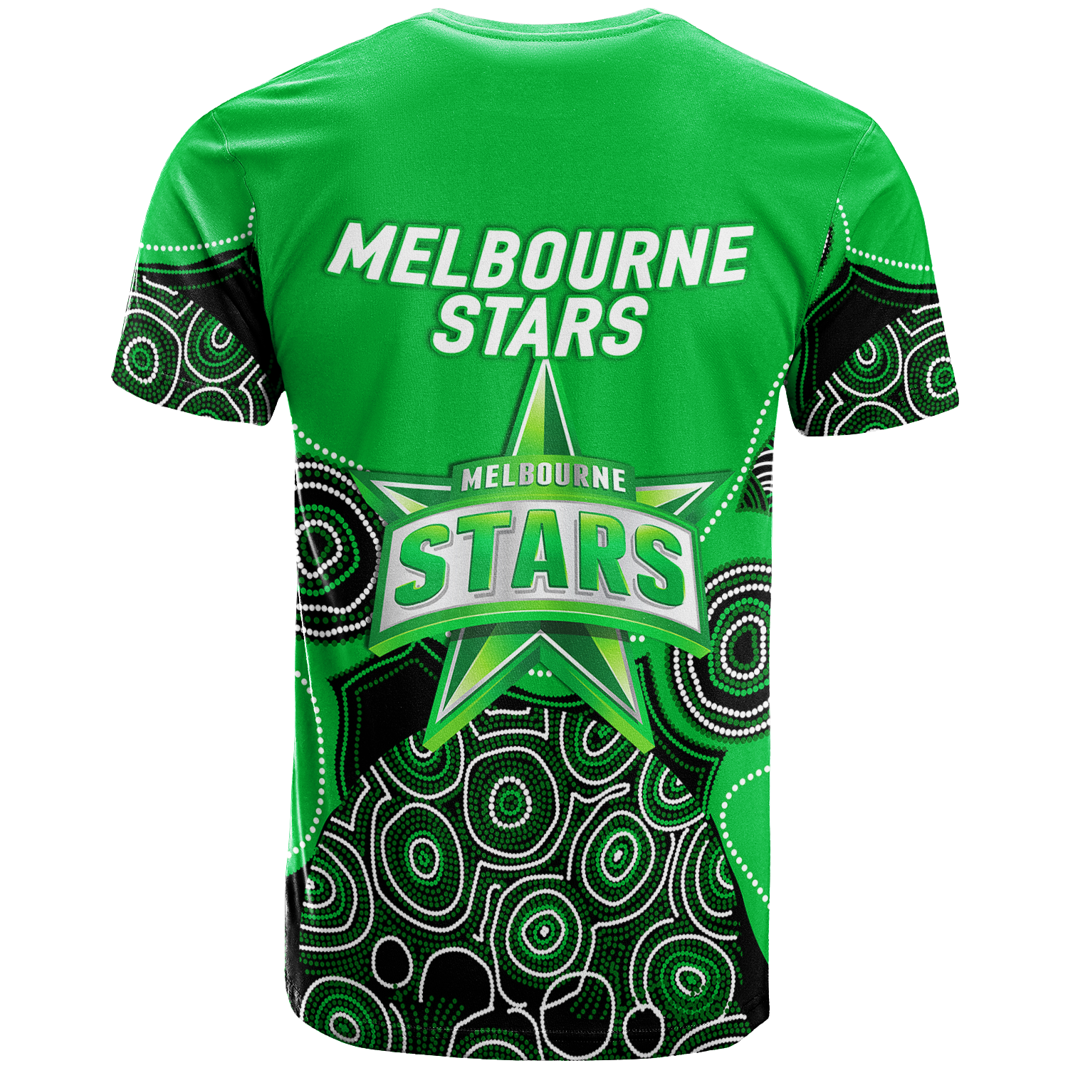 Melbourne Stars Aboriginal Art Cricket 2022 T-Shirt - LT12