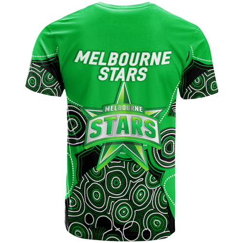 Melbourne Stars Aboriginal Art Cricket 2022 T-Shirt - LT12