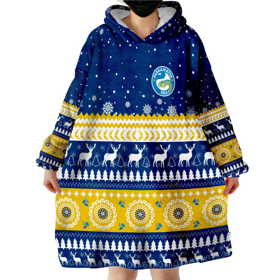 custom-personalised-eels-rugby-wearable-blanket-hoodie-christmas-parramatta-blue
